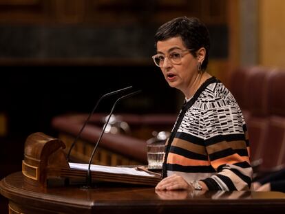 Arancha González Laya defiende el tratado de Gibraltar en el pleno del Congreso.