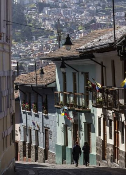 La calle de la Ronda, en el centro histórico de Quito.