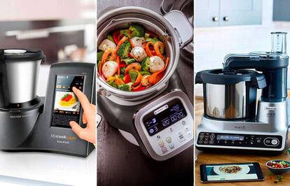 Comparamos tres robots de cocina de las marcas Moulinex, Taurus y Kenwood.