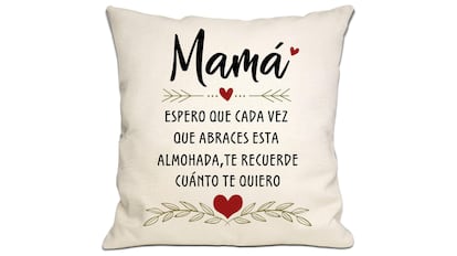 Funda de cojín con dedicatoria.