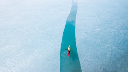 'The Breakup', una fotografía de Janessa Anderson tomada en Alaska, ha sido una de las premiadas en los Drone Photo Awards 2023.