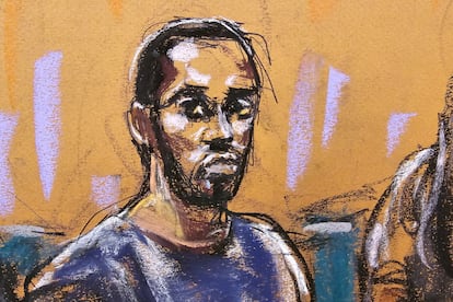 Ilustración de Sean 'Diddy' Combs durante una audiencia en Manhattan, New York, el pasado 18 de septiembre.