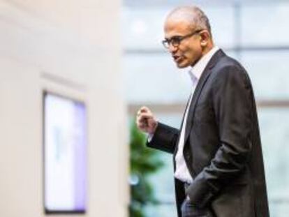 Imagen sin fecha, cedida por Microsoft el pasado 4 de febrero, en la que se registró al nuevo consejero delegado del gigante del software, Satya Nadella.