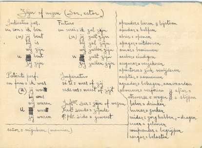 Apuntamentos de lingua holandesa pertencentes ao poeta