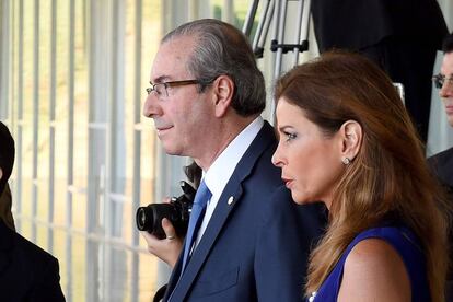 Eduardo Cunha e a esposa Claudia Cruz na mira da Lava Jato.