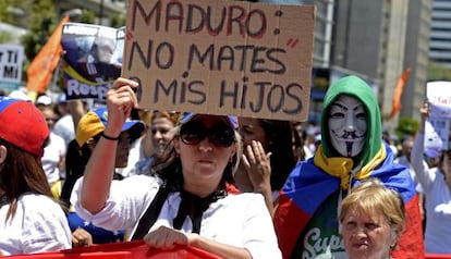 Manifestação em Caracas, no dia 8 de março.