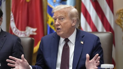 El presidente de EE UU, Donald Trump, durante una reunión ministerial en la Casa Blanca, el pasado 26 de agosto.