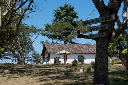 Iglesia de la isla Mancarrón, localizada en el archipiélago de Solentiname, en Nicaragua.