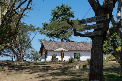 Iglesia de la isla Mancarrón, localizada en el archipiélago de Solentiname, en Nicaragua.