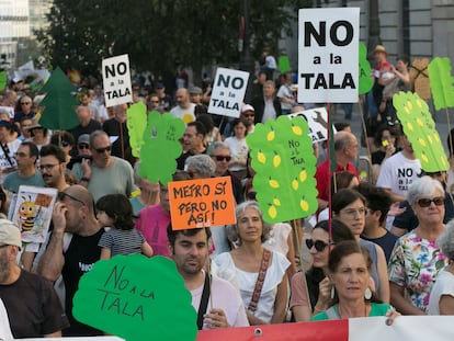 Manifestación "No a la tala" en Madrid el 24 de octubre.