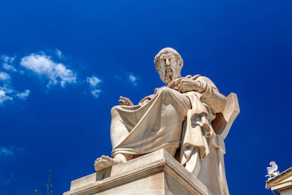 Escultura del filósofo ateniense Platón