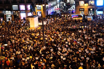 Protesta en Madrid,