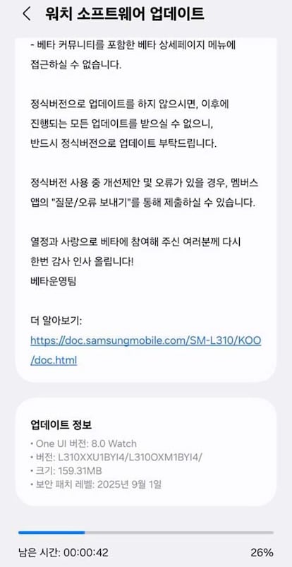 Samsung Galaxy Watch 7 instalando Wear OS 6