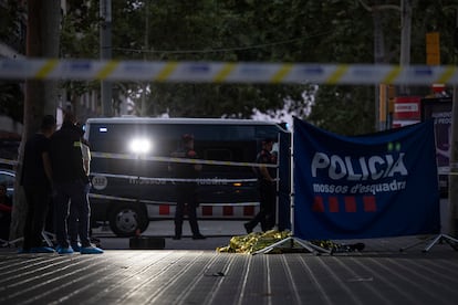 Los Mossos durante un homicidio, en una imagen de archivo.