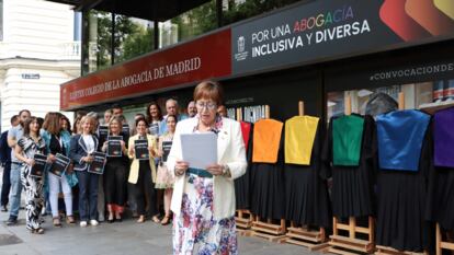 La diputada y tesorera del ICAM, Lola Fernández, el año pasado leyendo el manifiesto del ICAM por una abogacía inclusiva y diversa.