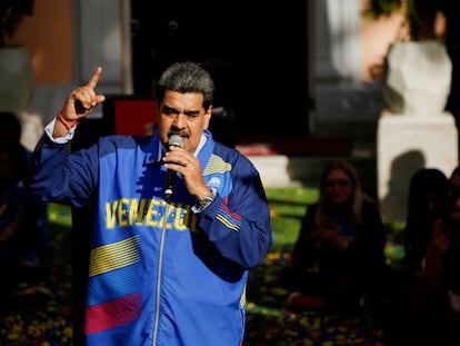 Nicolás Maduro, presidente de Venezuela, durante un mítin el 12 de febrero de 2023 en Caracas.