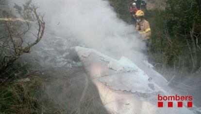 Una imagen de la avioneta siniestrada.