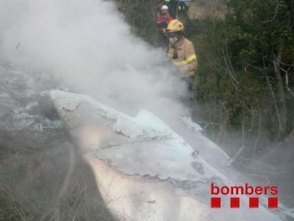 Una imagen de la avioneta siniestrada.