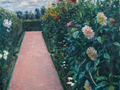 'Camino del jardín y macizos de dalias', 1890-91, de Gustave Caillebotte.