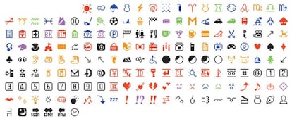Los primeros 176 emojis que se crearon.