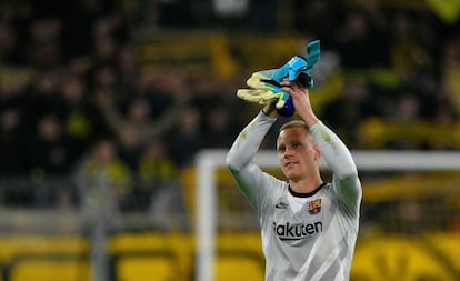 Ter Stegen, tras el partido ante el Borussia Dortmund.