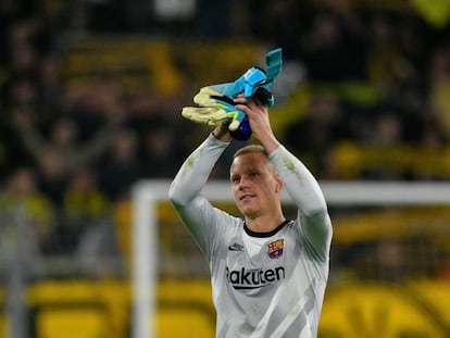 Ter Stegen, tras el partido ante el Borussia Dortmund.