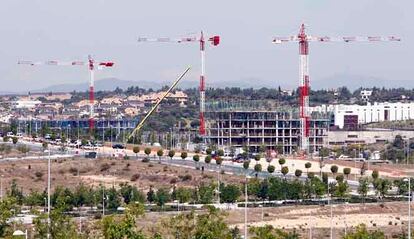 Viviendas en construcción en Valdebebas