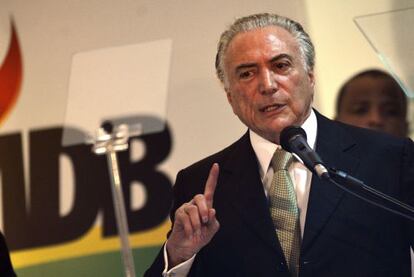 Temer discursa em evento do PMDB.