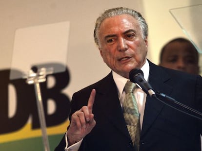 Temer discursa em evento do PMDB.