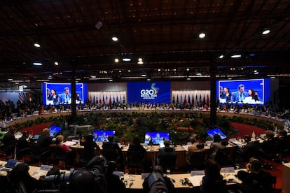 Líderes mundiales en la cumbre del G-20 en Río de Janeiro.