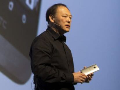 Peter Chou, hasta hoy consejero delegado de HTC, en el &uacute;ltimo Mobile World Congress.