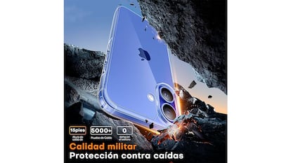 Funda Iphone sobre fondo blanco.