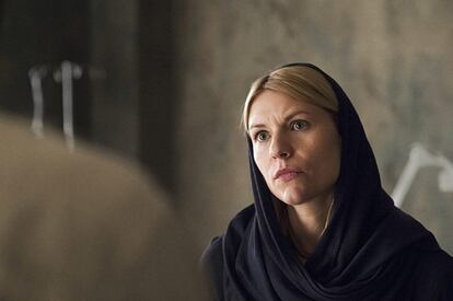 La actriz Claire Danes en el papel de Carrie Mathison en 'Homeland'.