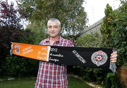 Danilovic, en su visita a Fuenlabrada hace un mes para conmemorar el 20º aniversario del Partizán de Fuenlabrada que ganó la Euroliga en 1992