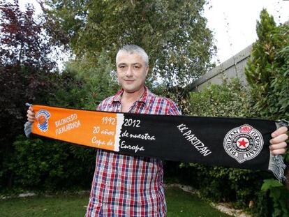 Danilovic, en su visita a Fuenlabrada hace un mes para conmemorar el 20º aniversario del Partizán de Fuenlabrada que ganó la Euroliga en 1992