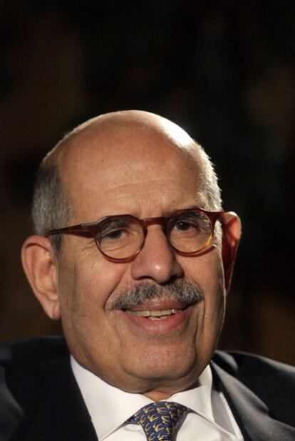 Mohamed El Baradei, durante una entrevista en 2009