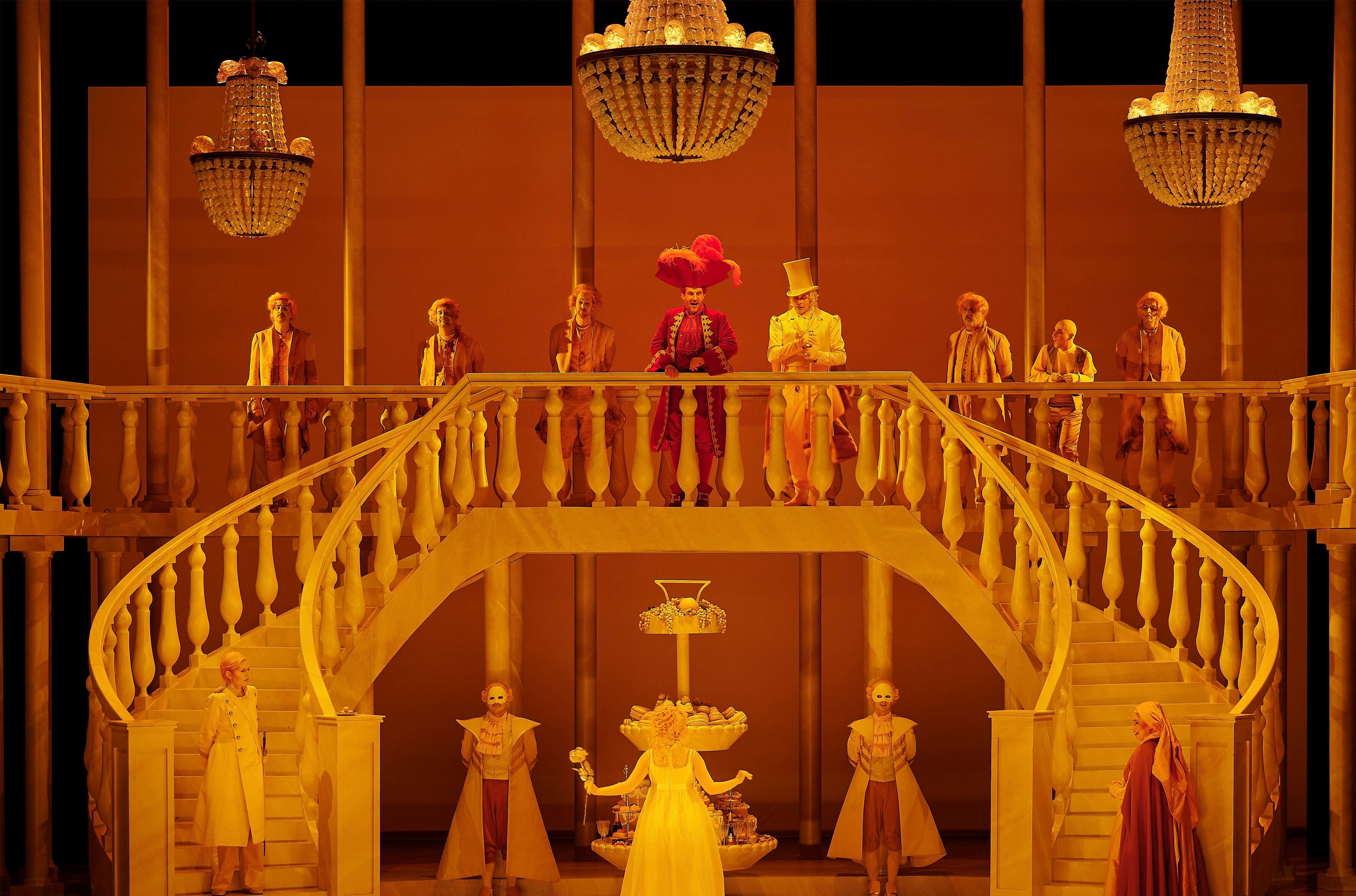 Visión de conjunto del segundo acto de ‘El caballero de la rosa’, de Richard Strauss, el pasado 21 de septiembre en la Ópera de Zúrich.