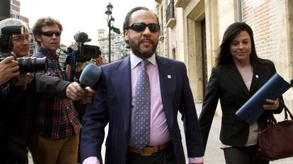 Álvaro Pérez, El Bigotes, en su última visita al Tribunal Superior de la Comunidad Valenciana.