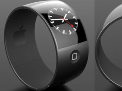 Una recreación del posible reloj de Apple.