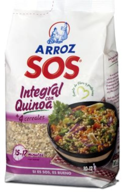 Envase de la variedad de arroz integral mezclado con quinua.