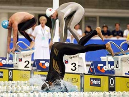 Thorpe cae al agua encogido tras salir antes de tiempo en la serie de los campeonatos nacionales.