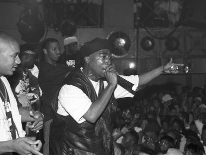 Tupac Shakur, en un concierto en 1993 en Nueva York.