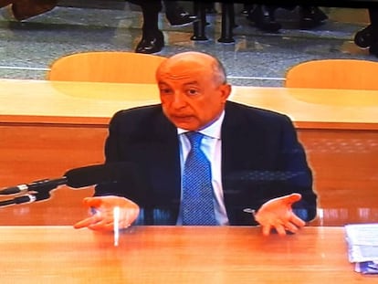 Francisco Celma, durante su interrogatorio en el juicio por la salida a Bolsa de Bankia. 