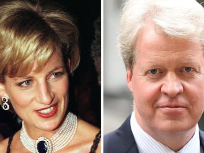 La princesa Diana, en un retrato de 1996, y su hermano, el conde Charles Spencer.