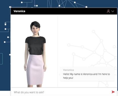 Asistente virtual Verónica, desarrollado por Inbenta.