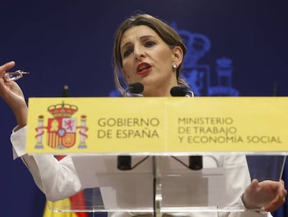 La ministra de Trabajo, Yolanda Díaz.