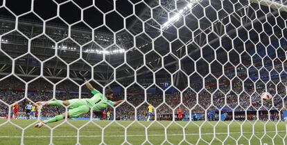 Segundo gol de Bélgica durante el partido de cuartos de final del Mundial de Rusia.