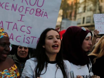 Manifestación en Barcelona contra el racismo hace unos días
