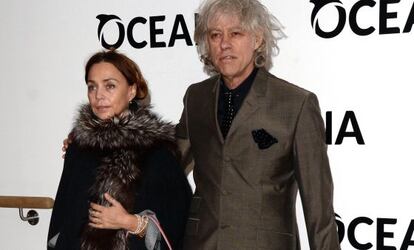 Jeanne Marine y Bob Geldof, en una subasta en Londres.