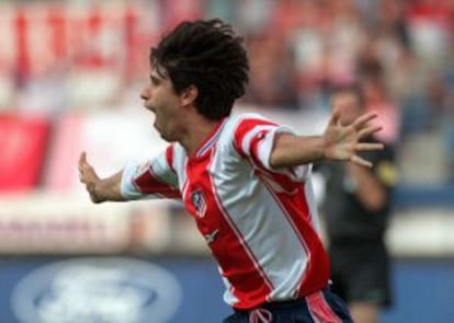 Valerón durante su etapa en el Atlético de Madrid